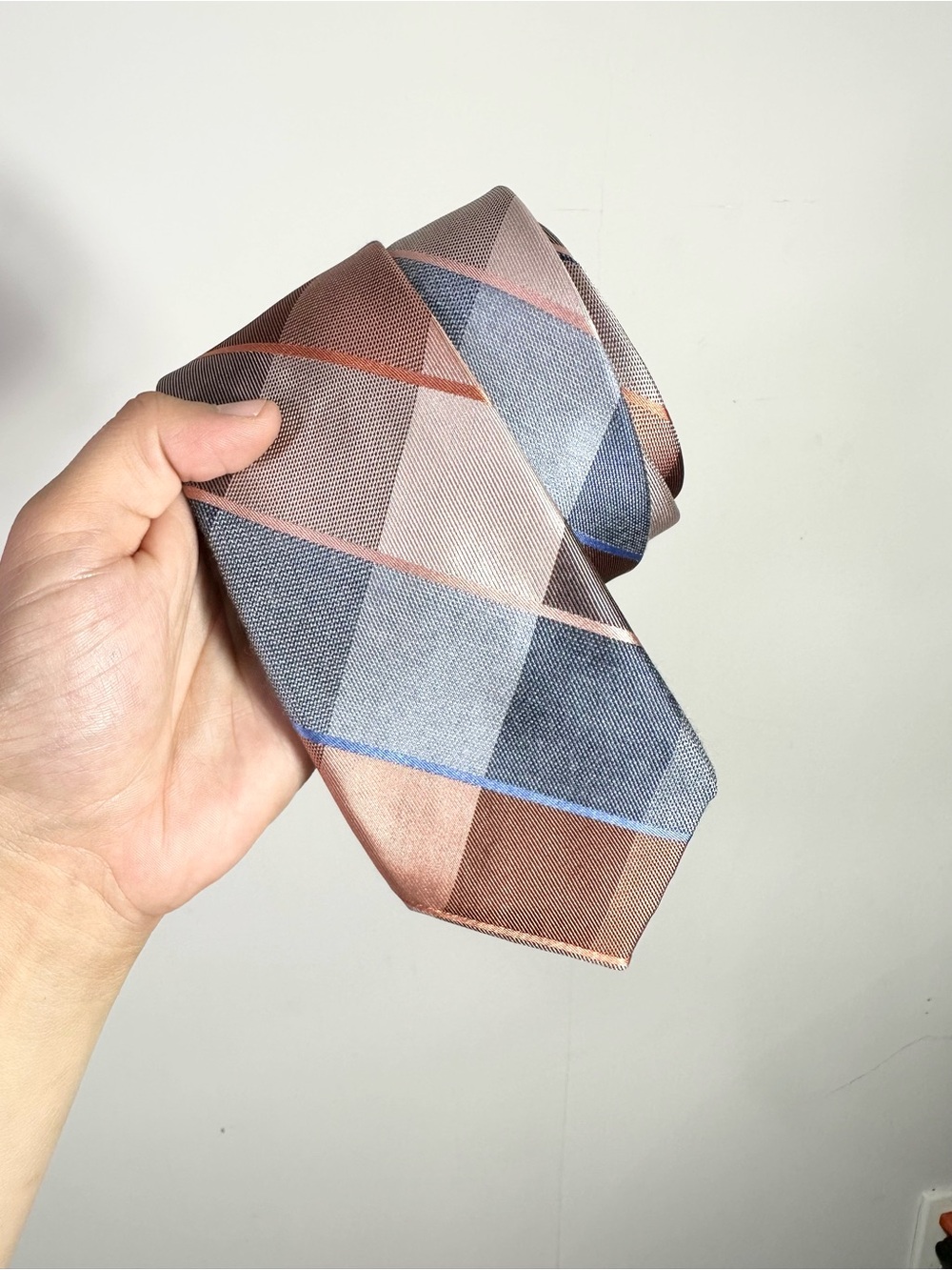 MICHAEL Michael Kors Blue Coral Plaid Silk Blend Tie